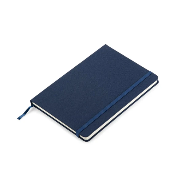 Notes LAPRE A5 z logo granatowy z gumką