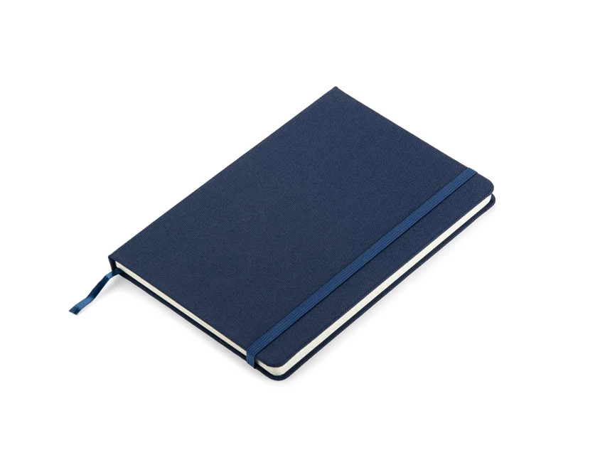 Notes LAPRE A5 z logo granatowy z gumką
