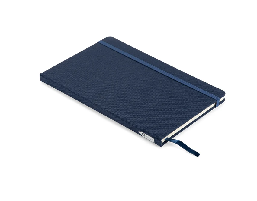 Notes LAPRE A5 z logo granatowy z gumką