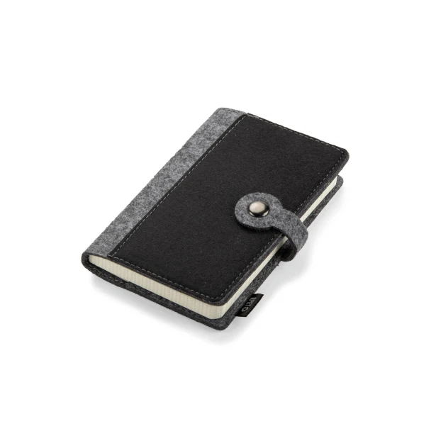 EVERO notes ekologiczny A6 z filcu rPET z guzikiem