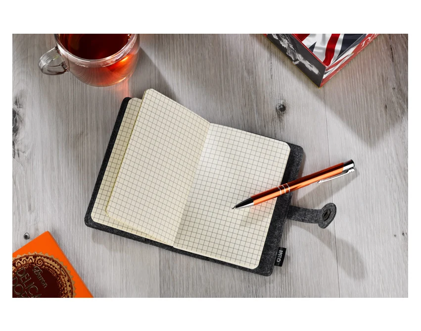EVERO notes ekologiczny A6 z filcu rPET z guzikiem