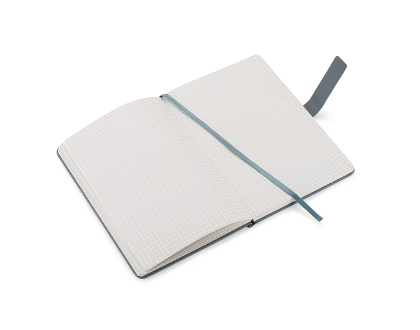 Notes SCRIBO A5 niebieski z logo, twarda okładka, 104 kartki