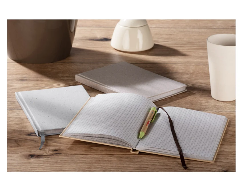 Brązowy notes COCO A5 z łupin kokosa z logo firmy