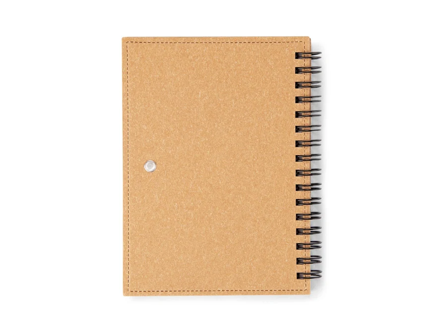 Notes eko LINOT A6 kraftowy z długopisem i sticky notes