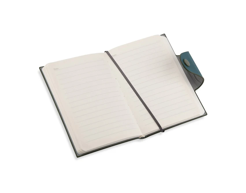 Notes MISI A6 zielony butelkowy rPET z logo, miękka okładka