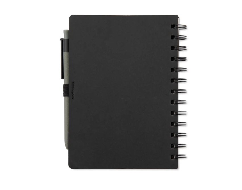 Czarny notes B6 z długopisem ARSEN z recyklingu, eco gift