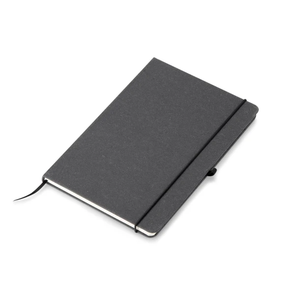 Czarny notes firmowy A5 GLITZO z recyklingu z logo