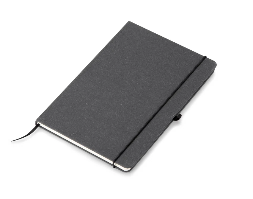 Czarny notes firmowy A5 GLITZO z recyklingu z logo