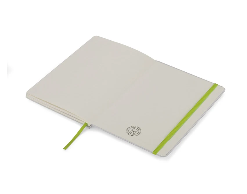 Notes MOSATO A5 jasnozielony, recykling, z logo firmy