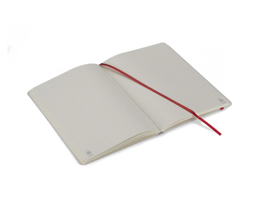 Notes MOSATO A5 czerwony z recyklingu z logo firmy