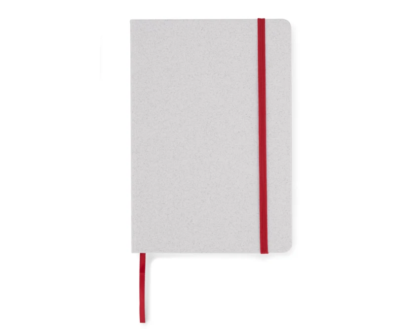 Notes MOSATO A5 czerwony z recyklingu z logo firmy