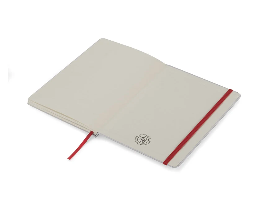 Notes MOSATO A5 czerwony z recyklingu z logo firmy