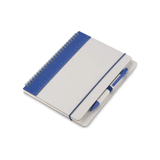 Granatowy notes A5 REGALI z linijką i długopisem z logo