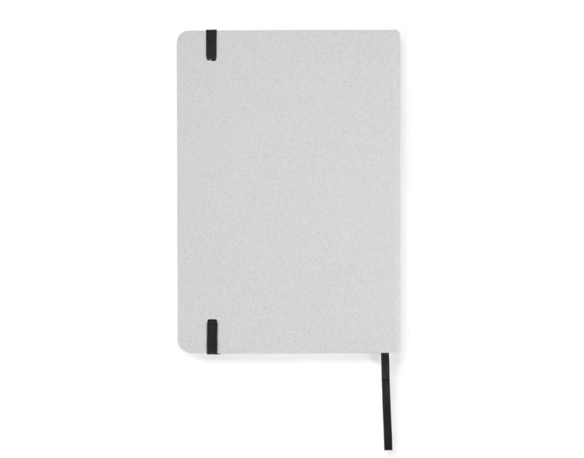 Czarny notes MOSATO A5 z logo firmy – papier z recyklingu