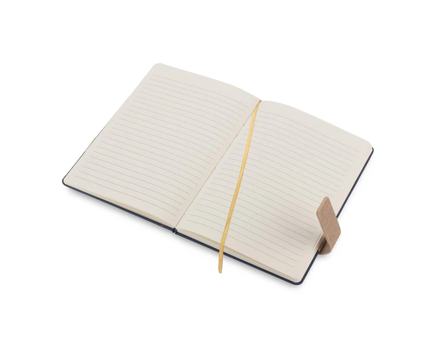 Notes ELITE A5 granatowy z logo – magnes i żółta tasiemka