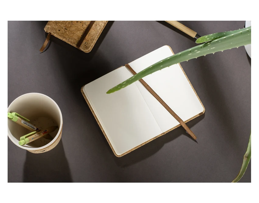 Notes korkowy CORA A6 z logo – naturalny korek, personalizacja