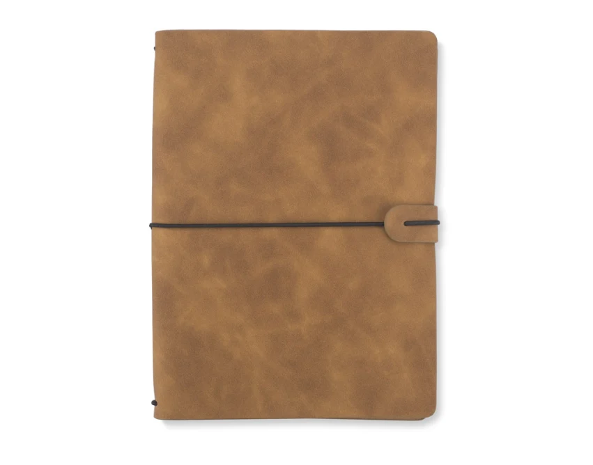 Brązowy notes skórzany RETRO LITE A5 z grawerem logo