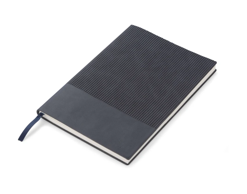Granatowy notes skórzany FLAF A5 z grawerem i logo