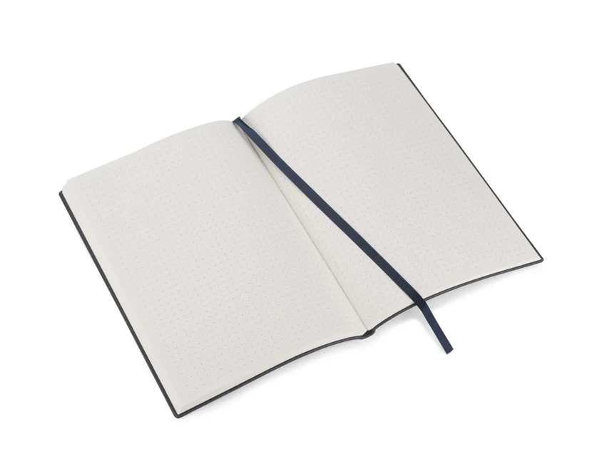Granatowy notes skórzany FLAF A5 z grawerem i logo