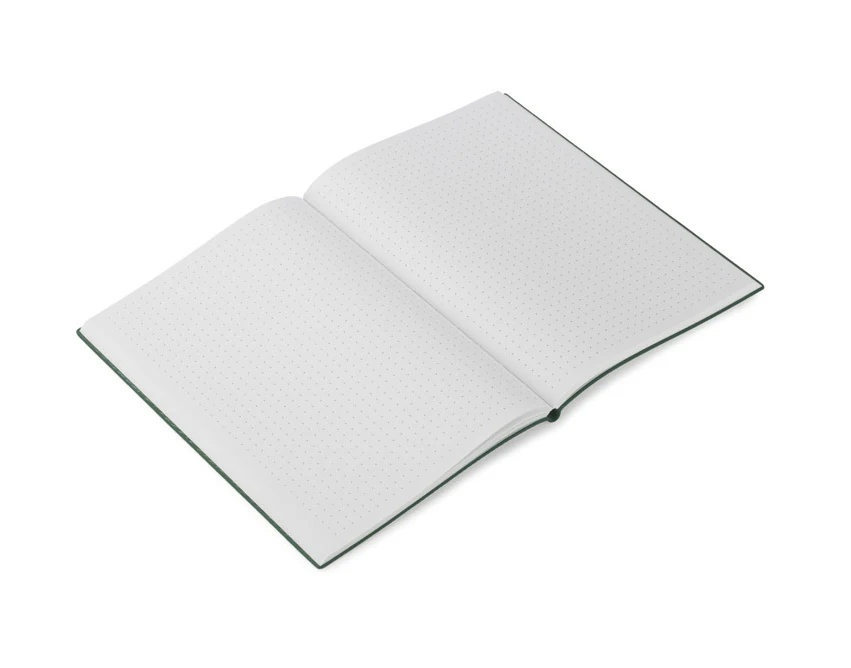 Zielony notes A5 z papieru kamiennego z logo firmy