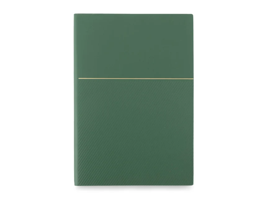 Zielony notes A5 z papieru kamiennego z logo firmy