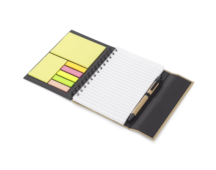 Notes MAGO B6 czarny z magnesem i papierowym długopisem