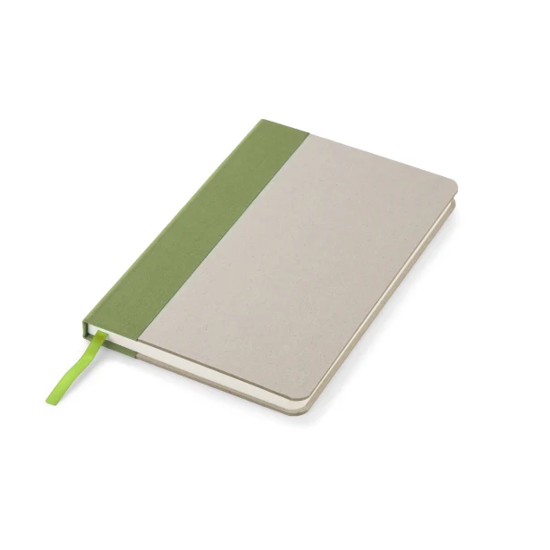 Eko notes KLAPP A5 zielony z logo – 96 kartek, tektura