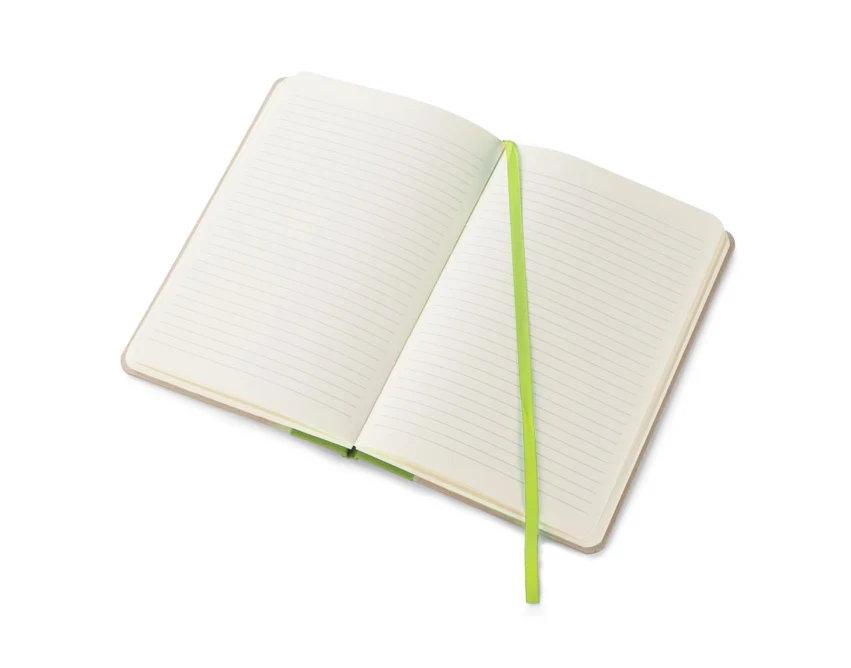 Eko notes KLAPP A5 zielony z logo – 96 kartek, tektura
