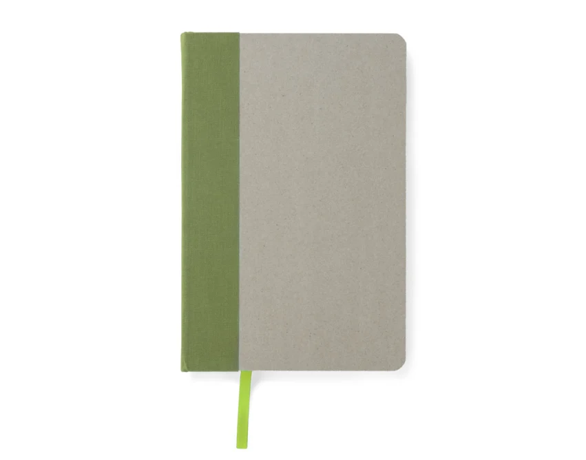 Eko notes KLAPP A5 zielony z logo – 96 kartek, tektura