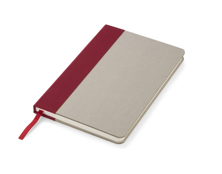 Notes ekologiczny KLAPP A5 czerwony z logo, 96 kartek
