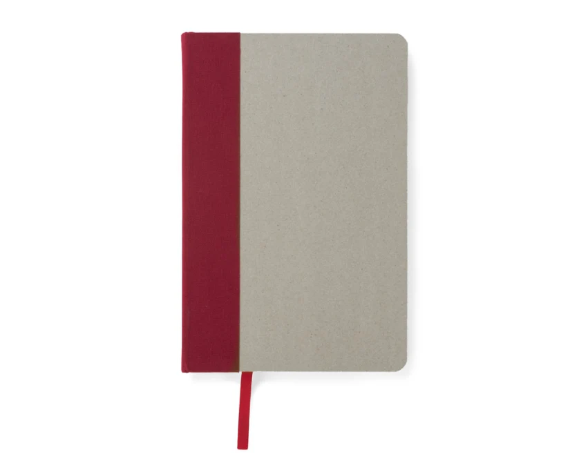 Notes ekologiczny KLAPP A5 czerwony z logo, 96 kartek