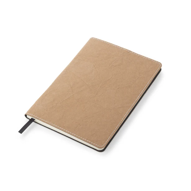 Eko notes ELIN A5 naturalny beżowy z logo, 80 kartek