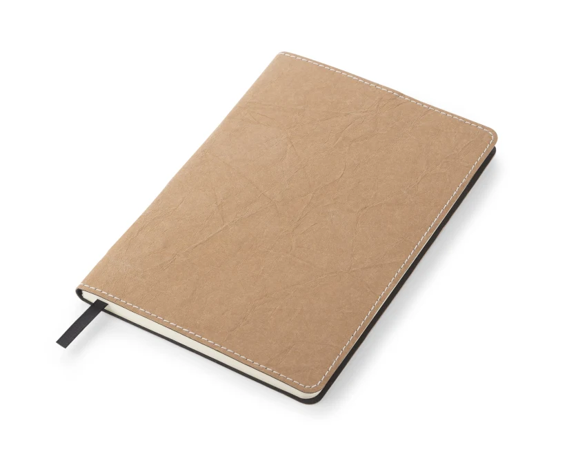 Eko notes ELIN A5 naturalny beżowy z logo, 80 kartek
