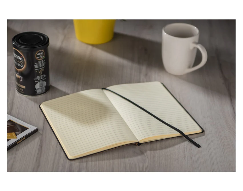 Eko notes ELIN A5 naturalny beżowy z logo, 80 kartek