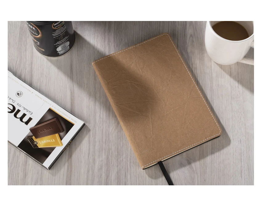 Eko notes ELIN A5 naturalny beżowy z logo, 80 kartek