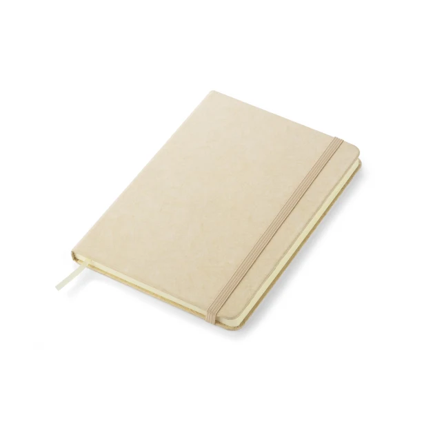 Notes TERE B6 naturalny z gumką Tyvek i zakładką