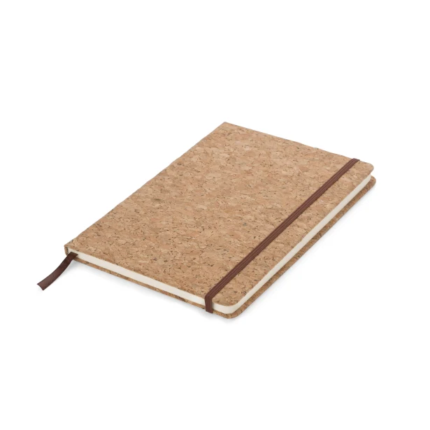 Notes korkowy CORA A5 z logo – naturalny, 70 kartek
