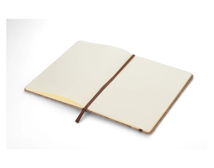 Notes korkowy CORA A5 z logo – naturalny, 70 kartek