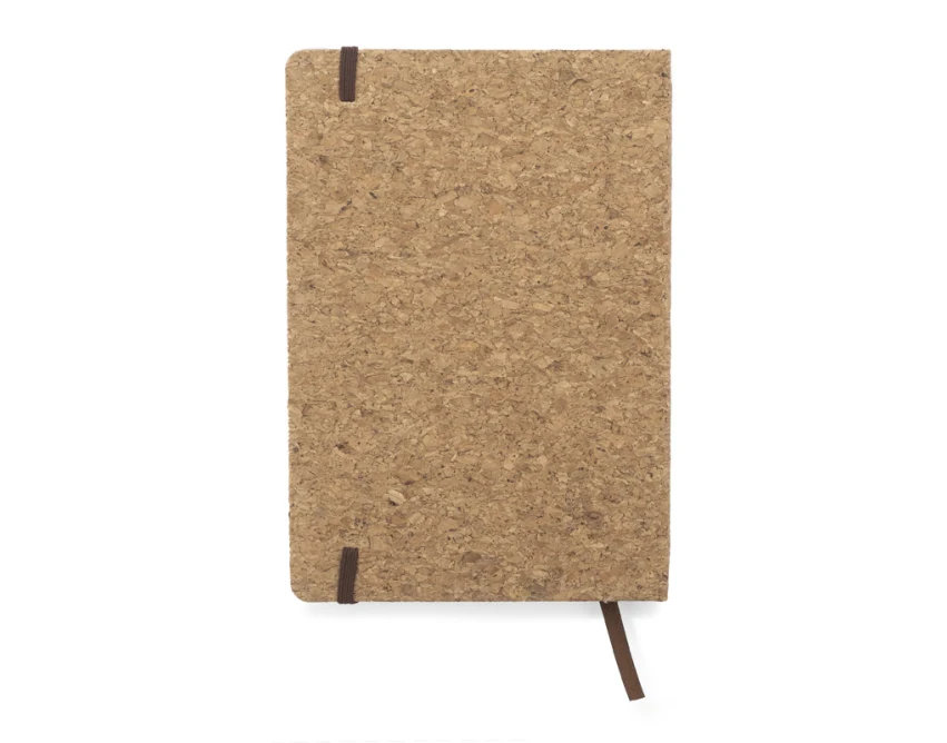 Notes korkowy CORA A5 z logo – naturalny, 70 kartek