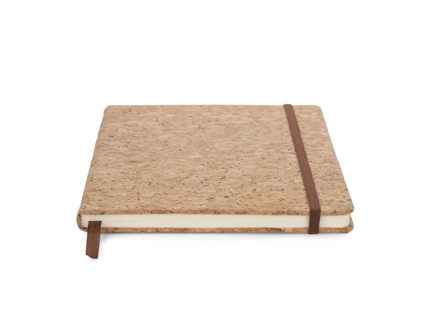 Notes korkowy CORA A5 z logo – naturalny, 70 kartek