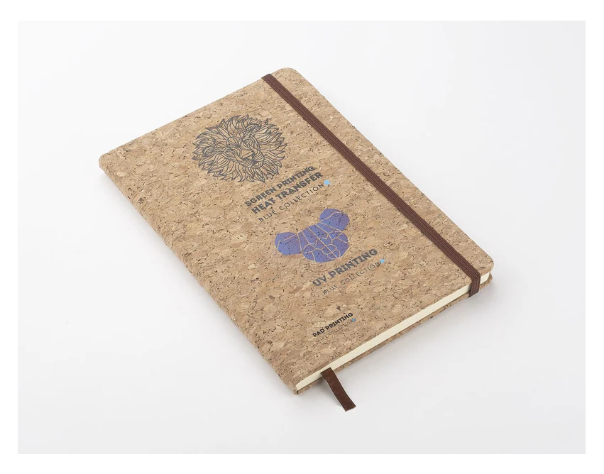 Notes korkowy CORA A5 z logo – naturalny, 70 kartek