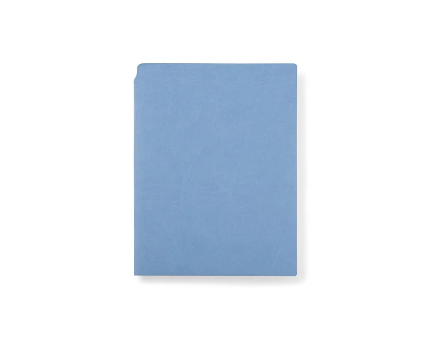 Błękitny notes Bellis A5 z miękką okładką PU i logo
