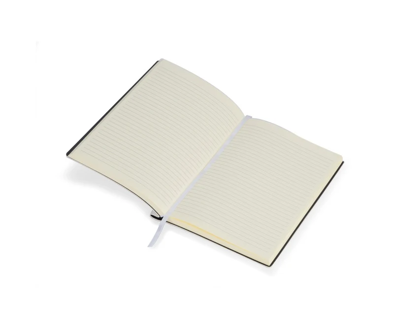 Biały notes BELLIS A5 z logo – miękka okładka, 160 stron