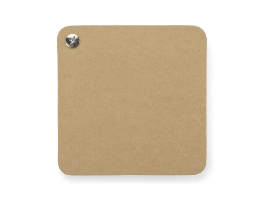Notes korkowy 2w1 z logo – podkładka pod kubek, naturalny