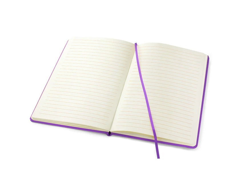 Notes VITAL A5 fioletowy z ekoskóry z logo firmy