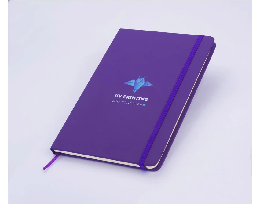 Notes VITAL A5 fioletowy z ekoskóry z logo firmy