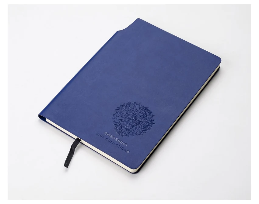 Notes A5 niebieski z logo – miękka okładka ekoskóra PU