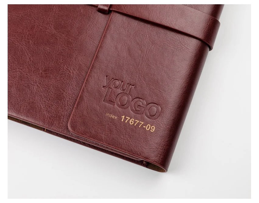 Notes VASCO A5 brązowy z ekoskóry z miejscem na logo