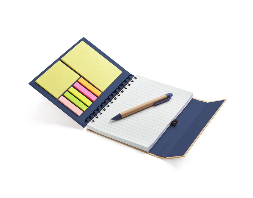 Notes MAGO B6 granatowy z magnesem i długopisem z logo