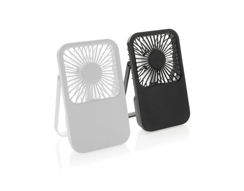 Biały ekologiczny mini wiatraczek USB z logo firmy